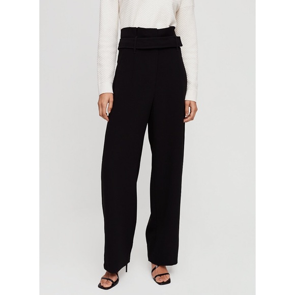 Babaton Pants - Babaton Jermaine High Rise Wide Leg Black Trousers